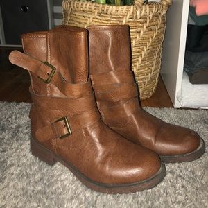 Brown Combat ankle wrap buckle!